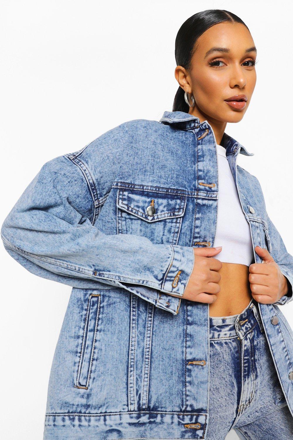 Veste en on sale jean vintage oversize